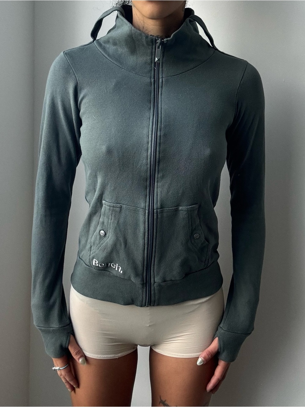 Bench Forest Green Full-Zip Hooded Jacket